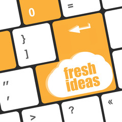 Poster - fresh ideas button on computer keyboard key