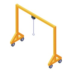 Poster - Port crane icon. Isometric of port crane vector icon for web design isolated on white background