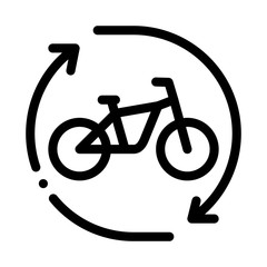 Poster - bike sharing services rental icon vector. bike sharing services rental sign. isolated contour symbol illustration
