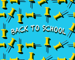 seamless pattern with board pushpins and text Back to school