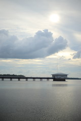 Pumping building of Dok Krai Reservoir, Thailand