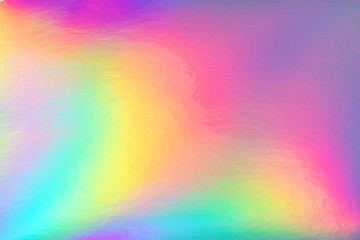 Poster - Retro holographic foil background, great design for any purposes. Abstract colorful vibrant blur iridescent gradient. Retro futuristic label design.	