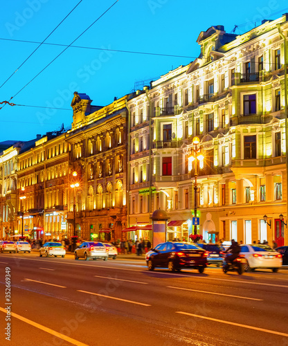 Nevsky night cityscape, Sai...