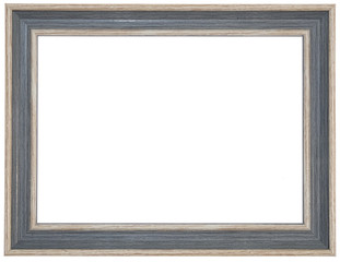 Wall Mural - Gray photo frame, isolated on white background.