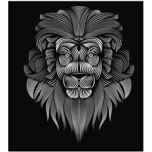 Lion  Vector Line Art For T-shirt Or Logo Designs