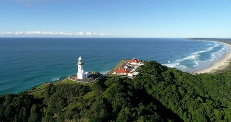 Canvas Print - Byron Bay lighthouse on the top of headland – the most eastern point of Australian continent.
