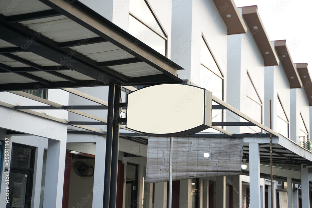 mini shop signboard or nameplate or mini billboard cafe. Various forms ...