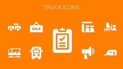 Wall Mural - truck icon set