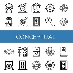 Canvas Print - conceptual simple icons set