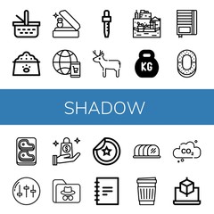 Sticker - Set of shadow icons