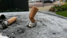 Close-up Of Cigarette Butts