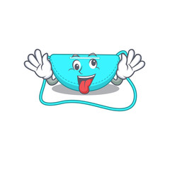 Canvas Print - A mascot design of sling bag having a funny crazy face