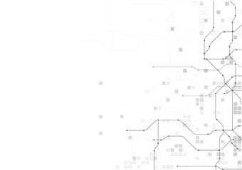 Poster - vector white background abstract technology communication data Science