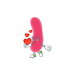 Sticker - A gorgeous caricature design of fusobacteria with red hearts