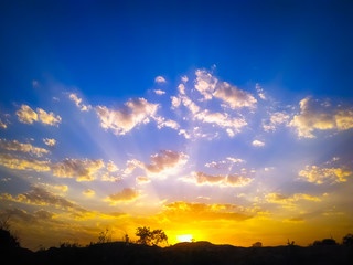 Wall Mural - sunset in the sky