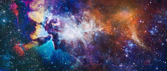 Wall Mural - cosmic art ,multicolor outer space. star field and nebula in deep space many light years far from pl