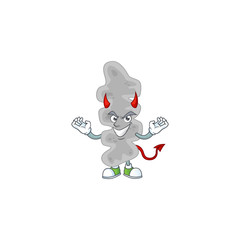 Sticker - A cartoon image of leptospirillum ferriphilum as a devil character