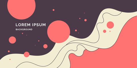 Poster - poster with dynamic waves. vector illustration in minimal style. abstract background.