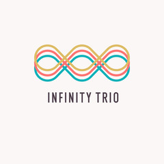 Poster - The illustration shows the infinity sign. Modern graphics.