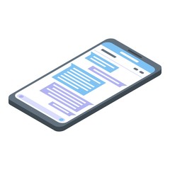 Poster - Art director smartphone icon. Isometric of art director smartphone vector icon for web design isolated on white background