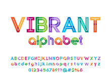 Vector Of  Modern Colorful Alphabet Design