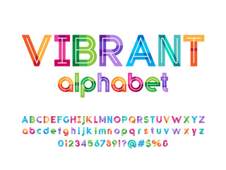Aufkleber - Vector of  modern colorful alphabet design