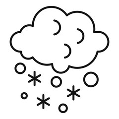 Poster - Tornado blizzard icon. Outline tornado blizzard vector icon for web design isolated on white background