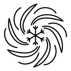 Poster - Season blizzard icon. Outline season blizzard vector icon for web design isolated on white background