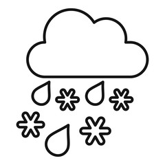 Poster - Swirl blizzard icon. Outline swirl blizzard vector icon for web design isolated on white background