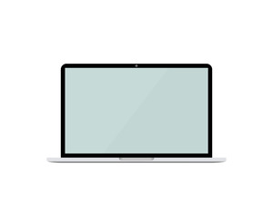 Poster - Laptop Icon Vector in Trendy Flat Style. Minimalist Notebook Design Illustration