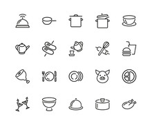 Kitchenware Icon Set. Can Be Used For Topics Like Crockery, Cooking, Dinner, Restaurant