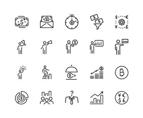 Sticker - Startup icon set. Can be used for topics like company, organization, earning money, development