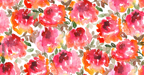 Shabby loose style red rose...