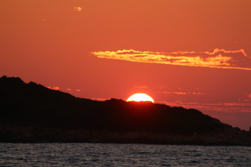 sunset over the sea