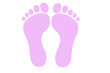 Der Fuß, ein Paar Füße vom Menschen abstrakt als Grafik abgebildet, Freisteller