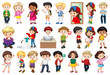 © blueringmedia - Large set of children doing different activities