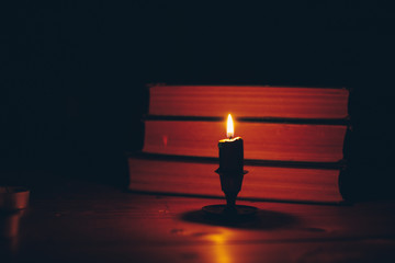 candle in the dark