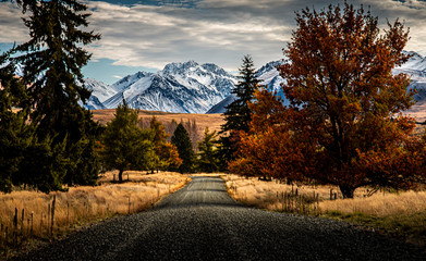 Mountain Landscape scene over New Zealand