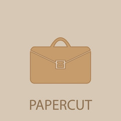 Poster - Diplomat papercut icon. Simple glyph, flat vector of web icons for ui and ux, website or mobile application