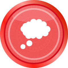 Poster - abstract cloud web icon button . Trendy flat style sign isolated on white background
