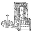 Arkwright's Spinning Machine, vintage illustration.