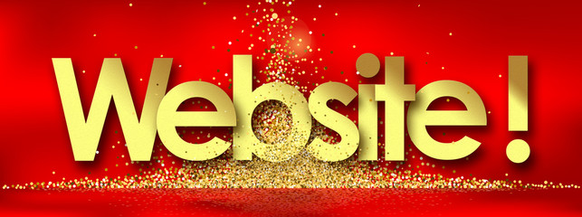 Wall Mural - website in red background and golden stars