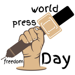 Creative Vector illustration for World Press Freedom Day .