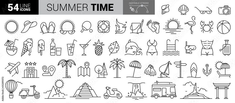 Travel hand-draw doodle backround. Tourism and summer sketch with travelling elements. Vector illustration - obrazy, fototapety, plakaty 