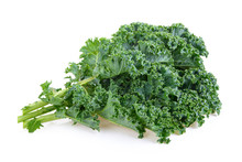 Fresh Kale On White Background