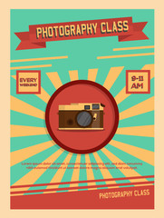 vintage retro camera poster design