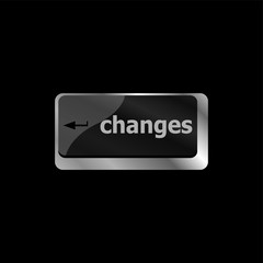 Leinwandbilder - changes ahead concept with key on keyboard