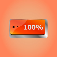 Poster - One hundred percent sale key on keyboard