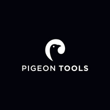 P Pigeon Logo. Dove Icon