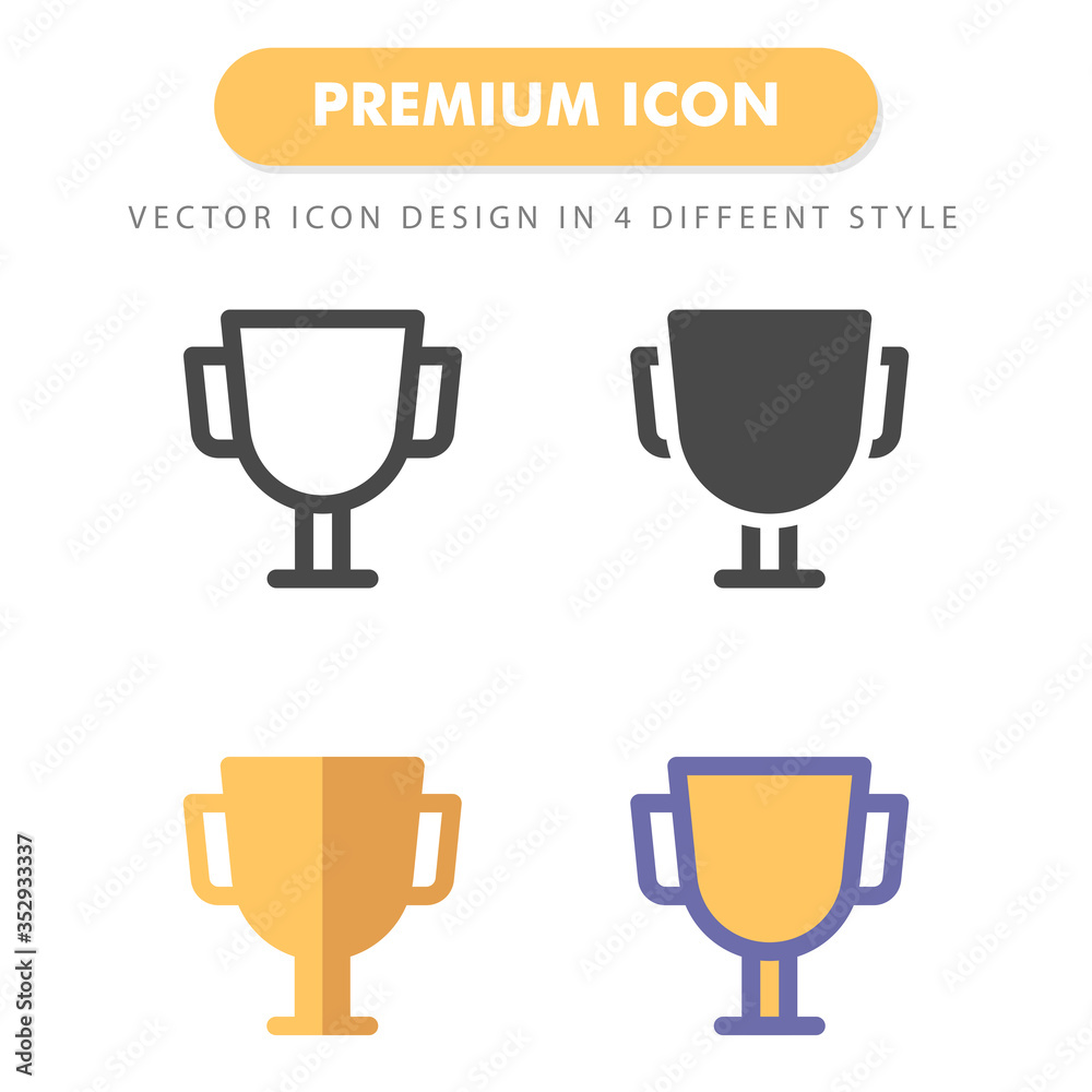 trophy icon pack isolated on white background. for your web site design ...